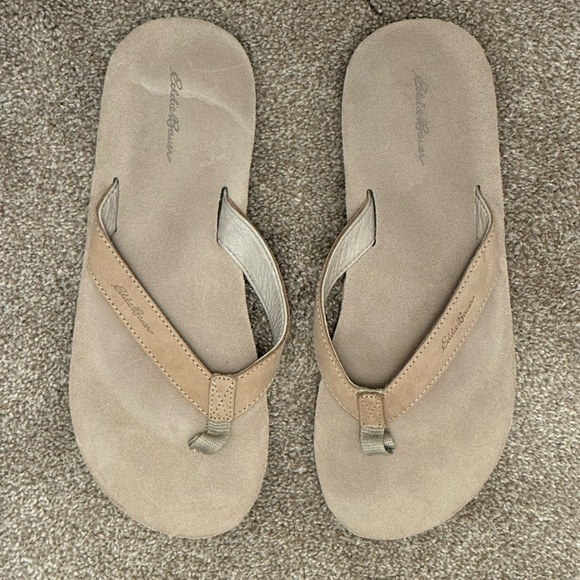 Casual Tan Flip Flops - Picture 1 of 2
